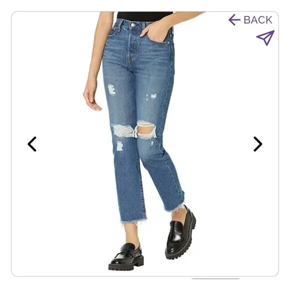 Levi's Wedgie Straight Ankle Jeans 29x28 - Picture 1 of 2